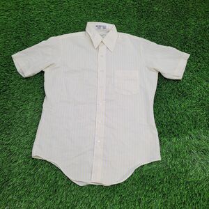 Vintage 80s Arrow Kent Button Shirt Medium 22x30 Beige